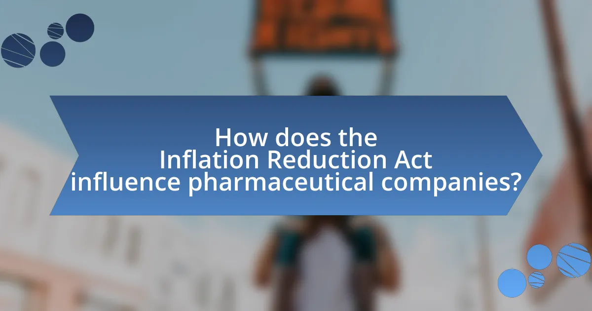 How does the Inflation Reduction Act influence pharmaceutical companies?
