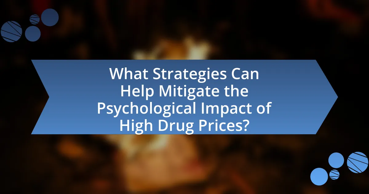 What Strategies Can Help Mitigate the Psychological Impact of High Drug Prices?