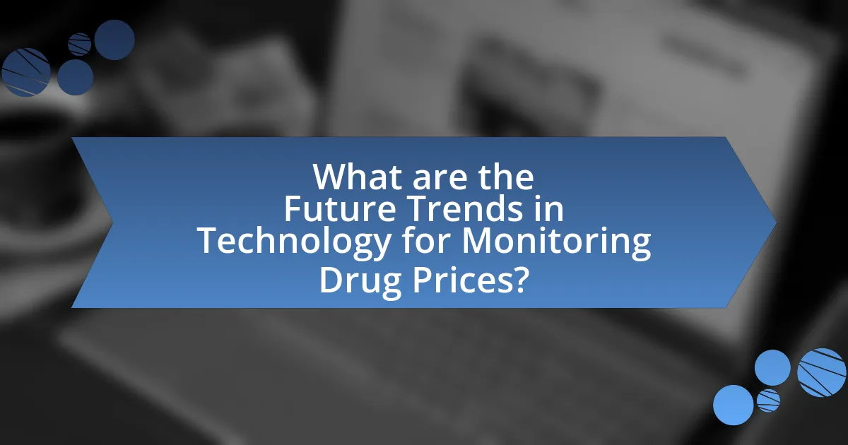 What are the Future Trends in Technology for Monitoring Drug Prices?