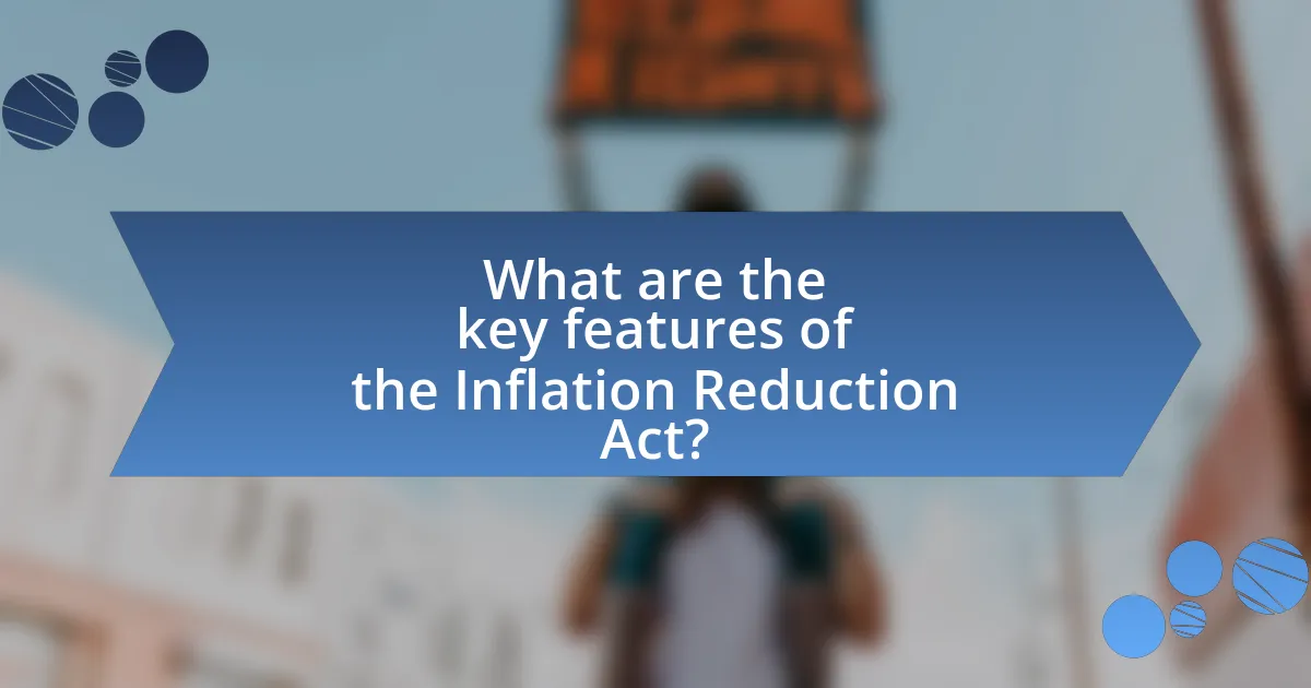 What are the key features of the Inflation Reduction Act?